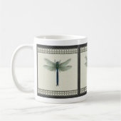 Elegant Blue Dragonfly Kaffeetasse (Links)