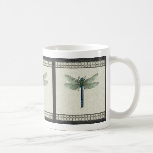 Elegant Blue Dragonfly Kaffeetasse (Rechts)