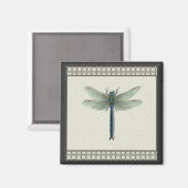 Elegant Blue Dragonfly Magnet (Vorderseite/Rückseite)