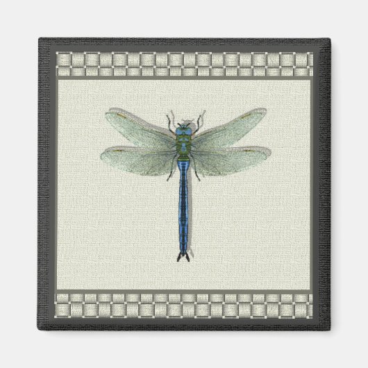 Elegant Blue Dragonfly Magnet (Vorne)