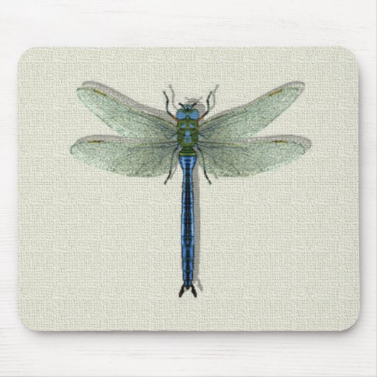 Elegant Blue Dragonfly Mousepad (Vorne)