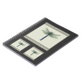 Elegant Blue Dragonfly Notizblock (Linke Seite)