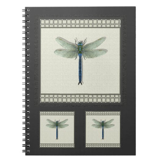 Elegant Blue Dragonfly Notizblock (Vorderseite)
