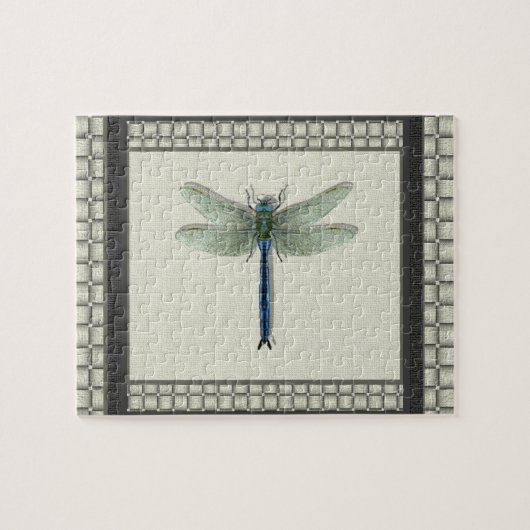 Elegant Blue Dragonfly Puzzle (Horizontal)