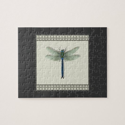 Elegant Blue Dragonfly Puzzle (Horizontal)