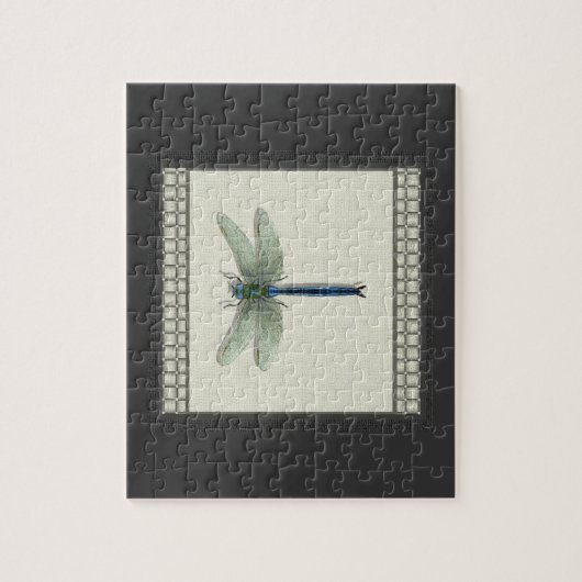 Elegant Blue Dragonfly Puzzle (Vertikal)