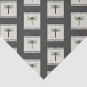 Elegant Blue Dragonfly Seidenpapier (Ausschnitt)