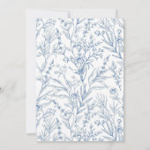 Elegant Blue Eiffel Tower Bat Mitzvah Einladung (Rückseite)