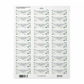 Elegant Blue Eucalyptus Address Label (Vorne)