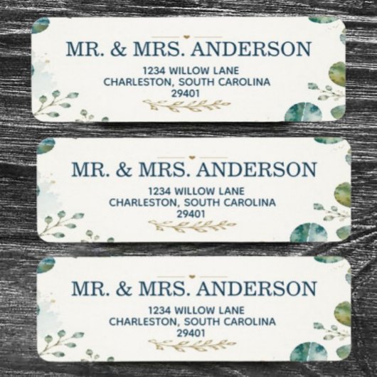 Elegant Blue Eucalyptus Address Label