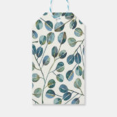Elegant Blue Eucalyptus Geschenkanhänger (Rückseite)
