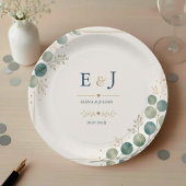 Elegant Blue Eucalyptus Pappteller
