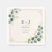 Elegant Blue Eucalyptus Serviette (Vorderseite)