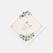Elegant Blue Eucalyptus Serviette (Ecke)