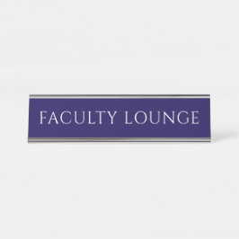 Elegant Blue Faculty Room Name Plate Schreibtischnamensplakette