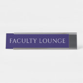Elegant Blue Faculty Room Name Plate Schreibtischnamensplakette (Vorderseite )