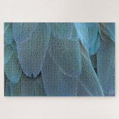 Elegant Blue Feather Puzzle (Horizontal)