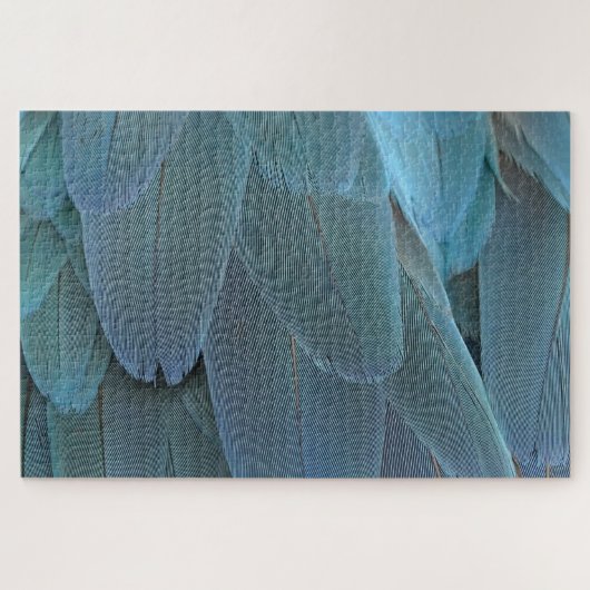 Elegant Blue Feather Puzzle (Horizontal)