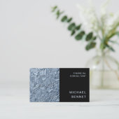 Elegant Blue Finance Consultant Visitenkarte (Stehend Vorderseite)