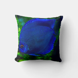 Elegant Blue Fish Throw Pillod Kissen