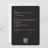 Elegant Blue Floral All-in-One Hochzeit Einladung (Rückseite)