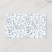 Elegant Blue Floral Baby Shower Geschenk QR Regist Begleitkarte (Rückseite)
