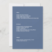 Elegant Blue Floral Bachelorette Wochenende Einladung (Rückseite)