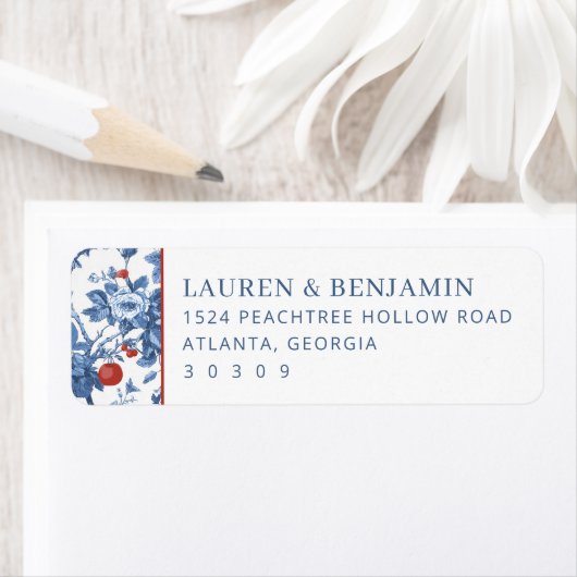 Elegant Blue Floral Border (Insitu)