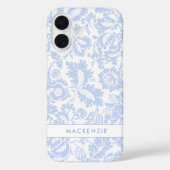 Elegant Blue Floral Botanical Case-Mate iPhone Hülle (Rückseite)