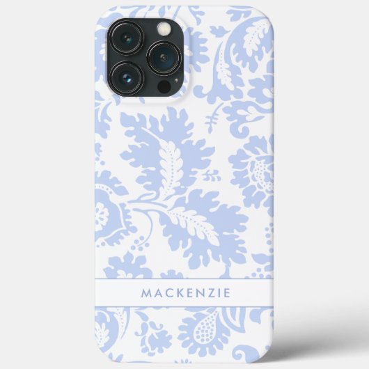 Elegant Blue Floral Botanical Case-Mate iPhone Hülle (Rückseite)