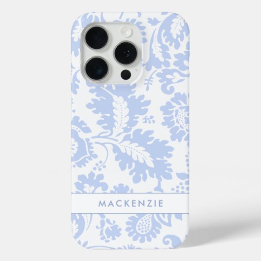 Elegant Blue Floral Botanical Case-Mate iPhone Hülle (Rückseite)