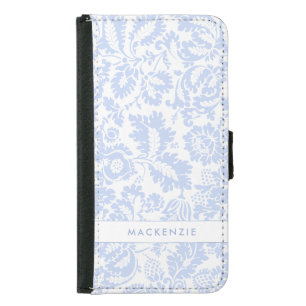 Elegant Blue Floral Botanical Geldbeutel Hülle Für Das Samsung Galaxy S5
