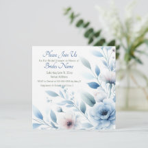 Elegant Blue Floral Bridal Shower