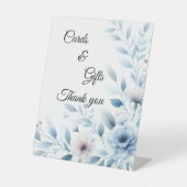 Elegant Blue Floral Cards & Gifts Sockelschild (Vorderseite)