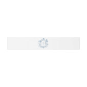 Elegant Blue Floral Crest Monogram Wedding Invite Einladungsbanderole (Flach)