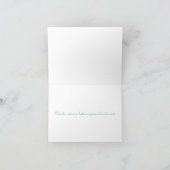 Elegant Blue Floral Dankeskarte (Innenseite)