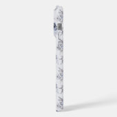 Elegant Blue Floral iPhone Hülle (Linke Seite)