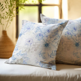 Elegant Blue Floral Kissen