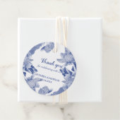 Elegant Blue Floral Lotus Geschenkanhänger (Beispiel)