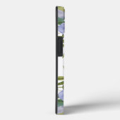 Elegant Blue Floral Monogram Name Case-Mate iPhone Hülle (Rückseite / Rechts)