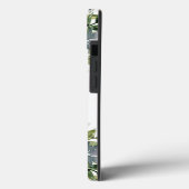 Elegant Blue Floral Monogram Name Case-Mate iPhone Hülle (Rückseite / Links)