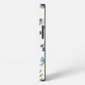 Elegant Blue Floral & Ribbon iPhone 13 Case – Aest iPhone Hülle (Linke Seite)