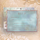 Elegant Blue Floral RSVP Card