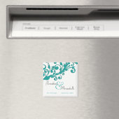 Elegant Blue Floral Save the Date Magnet (In Situ (Geschirrspüler))