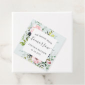 Elegant Blue Floral Unser ewig beginnt morgen Geschenkanhänger (Beispiel)