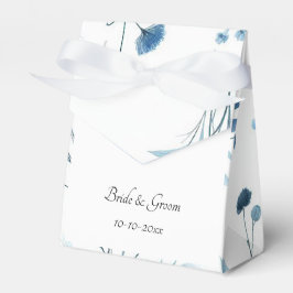 Elegant Blue Floral Wedding Geschenkschachtel