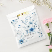 Elegant Blue Floral Wedding Geschenktütchen (Versiegelt)
