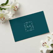 Elegant Blue Floral Wedding RSVP Card Karte
