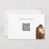 Elegant Blue Floral Wedding  RSVP Karte (Rückseite)