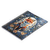 Elegant Blue Floral William Morris Inspiriert Fox Notizblock (Linke Seite)